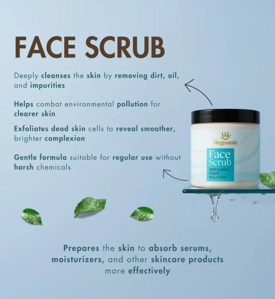 Face scrub with pomegranate and aloe extract