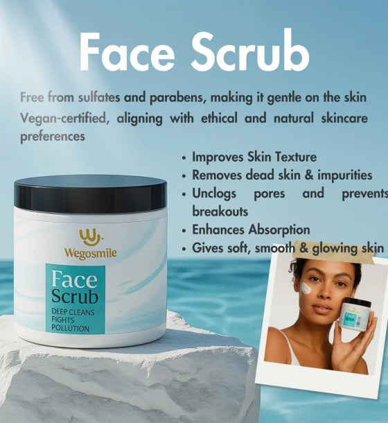 Face scrub with pomegranate and aloe extract