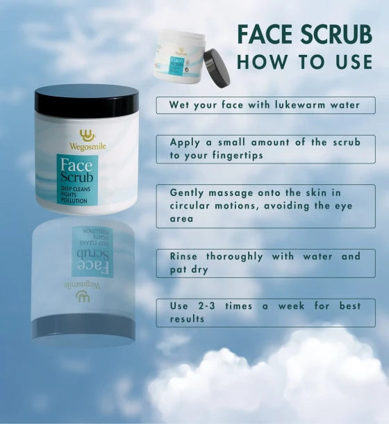 Face scrub with pomegranate and aloe extract