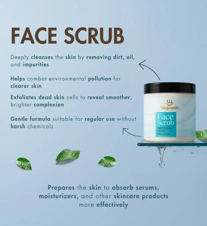 Face scrub with pomegranate and aloe extract