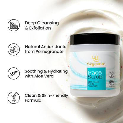 Face Scrub with Pomegranate and Aloe Vera Extract