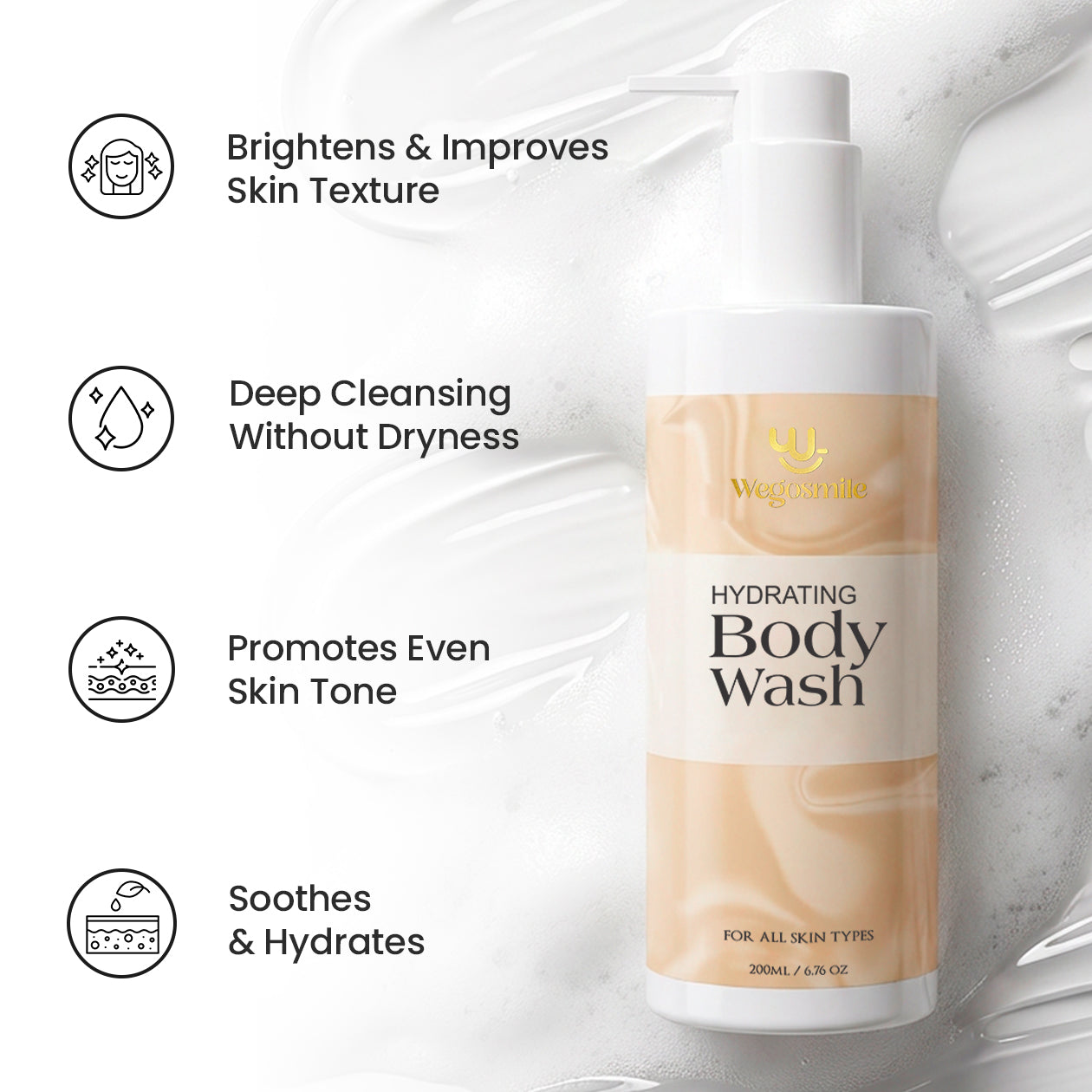 Exfoliating Body Wash with Rice Water and Aloe vera Extract