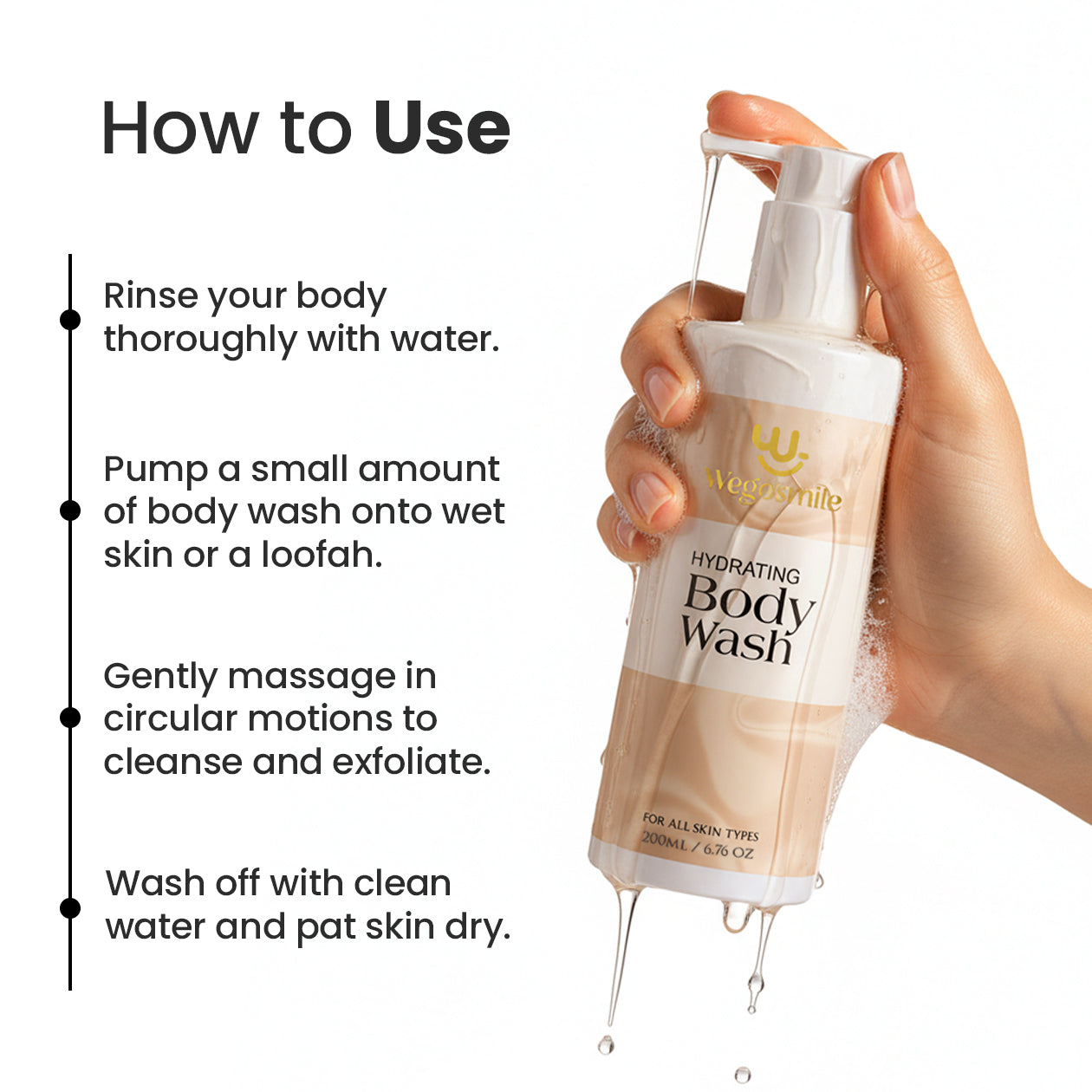 Exfoliating Body Wash with Rice Water and Aloe vera Extract