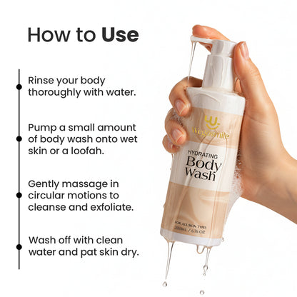 Exfoliating Body Wash with Rice Water and Aloe vera Extract