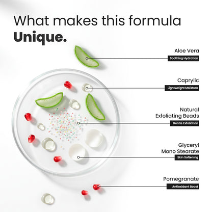 Face Scrub with Pomegranate and Aloe Vera Extract